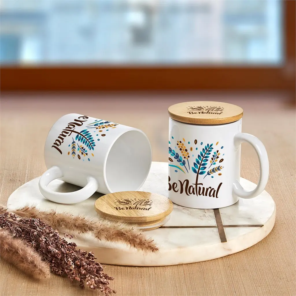 Okiyo Sozo Bamboo & Ceramic Sublimation Coffee Mug