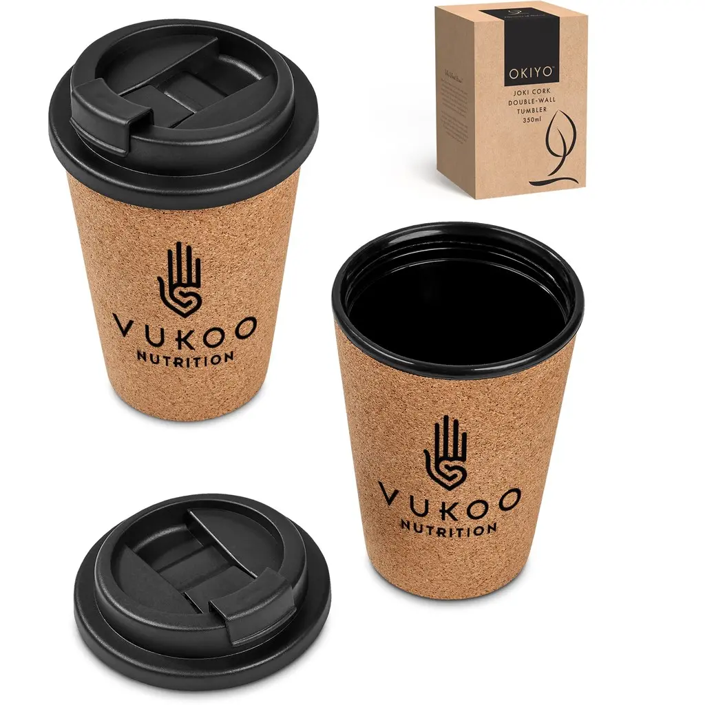Okiyo Joki Cork & Wheat Straw Double-Wall Tumbler