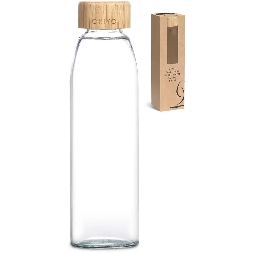 Okiyo Wabi-Sabi Glass Water Bottle