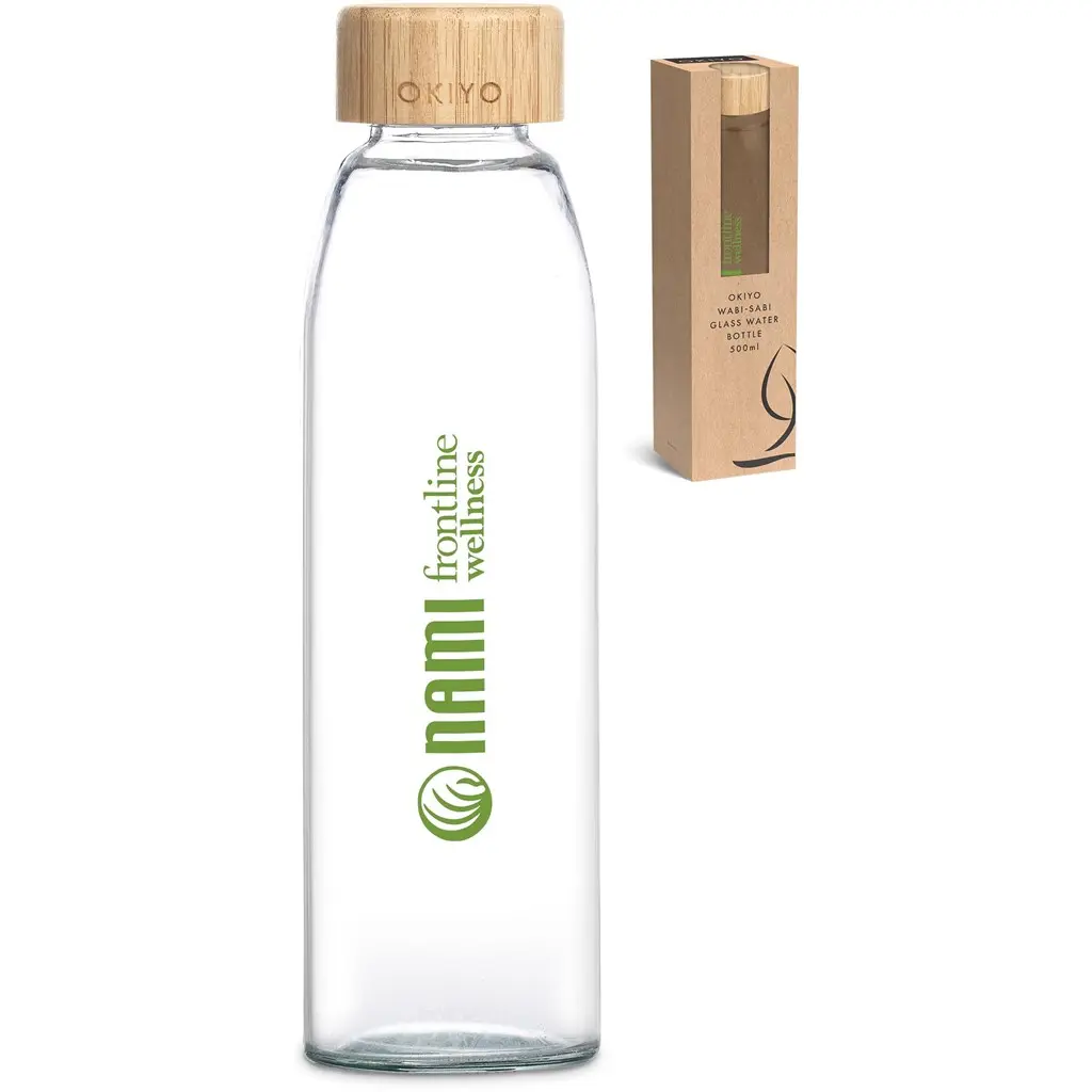 Okiyo Wabi-Sabi Glass Water Bottle