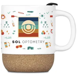 Serendipio Sienna Cork & Ceramic Sublimation Coffee Mug