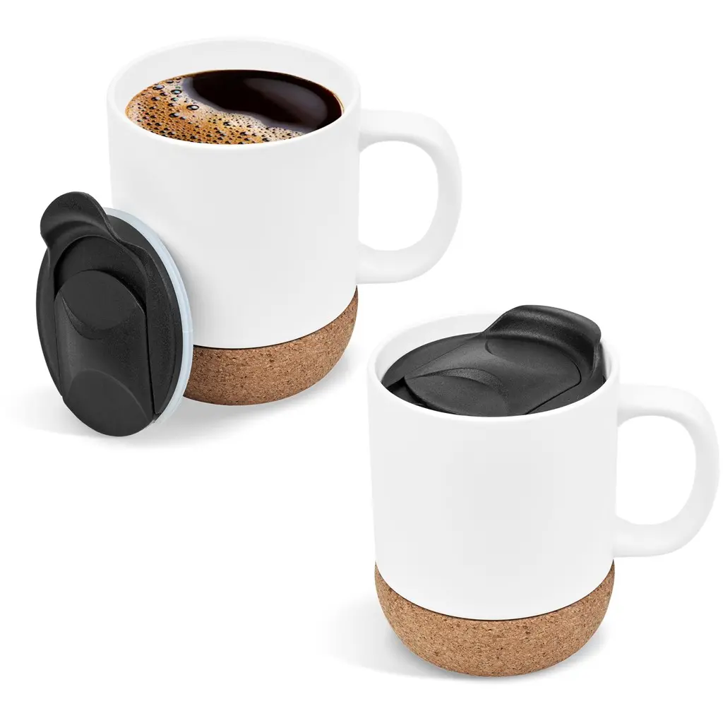 Serendipio Sienna Cork & Ceramic Sublimation Coffee Mug