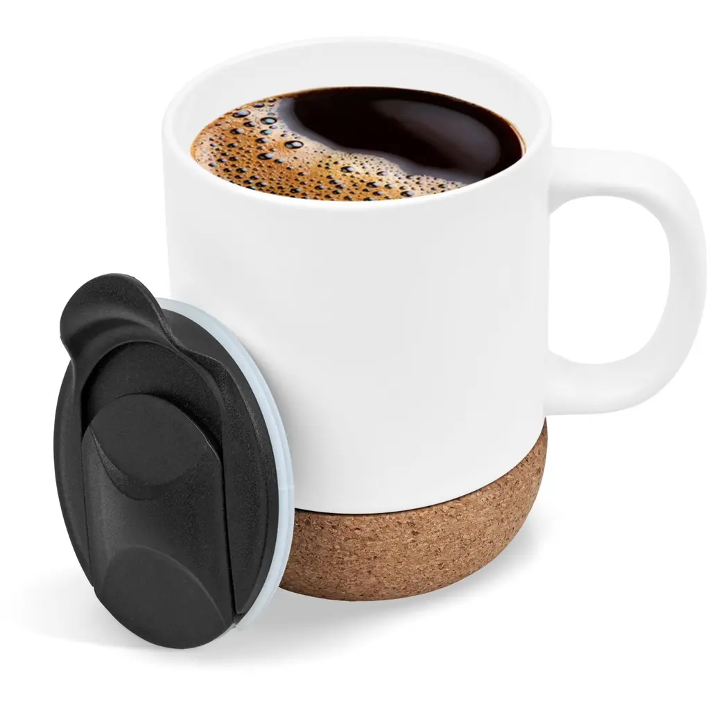 Serendipio Sienna Cork & Ceramic Sublimation Coffee Mug