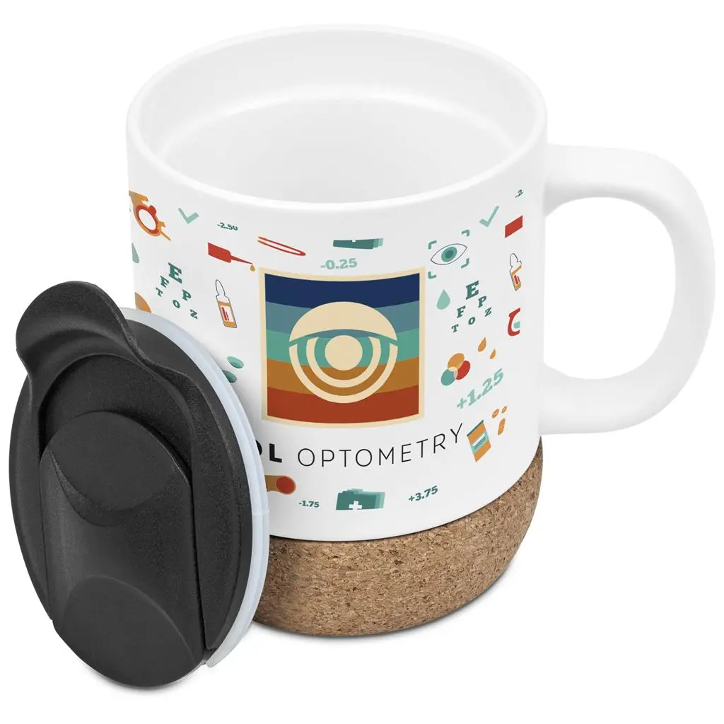 Serendipio Sienna Cork & Ceramic Sublimation Coffee Mug