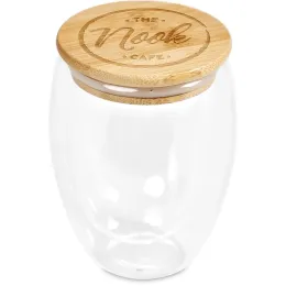 Okiyo Moco Glass & Bamboo Double-Wall Cup