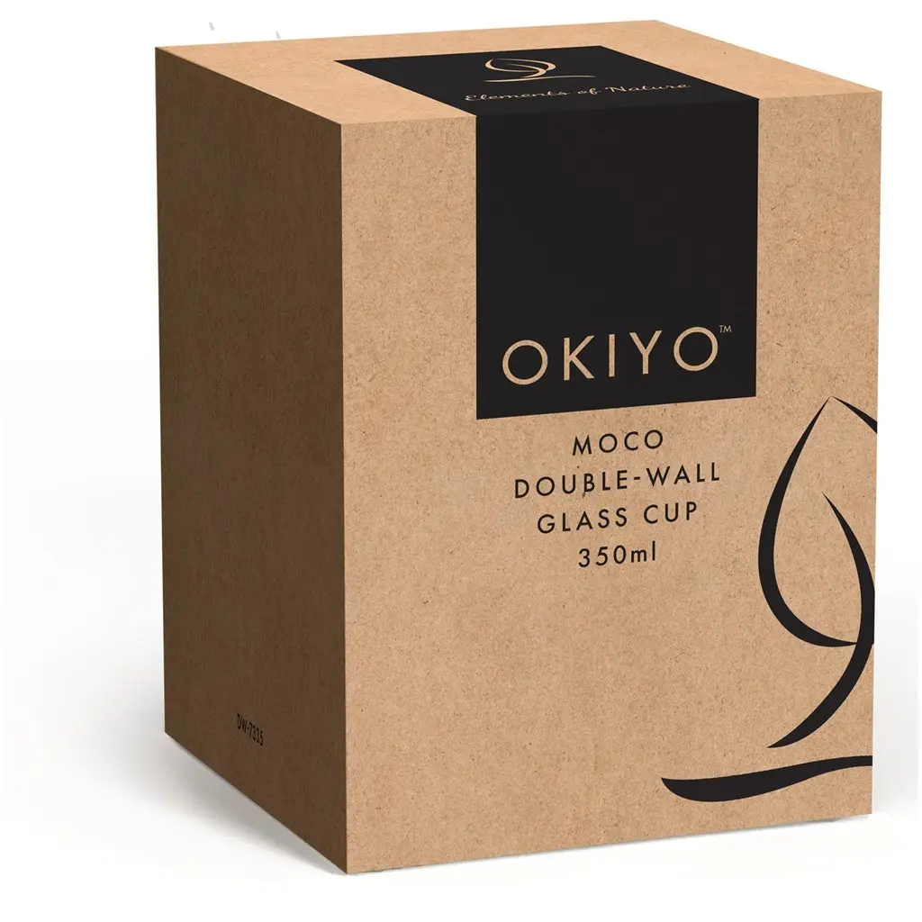 Okiyo Moco Glass & Bamboo Double-Wall Cup