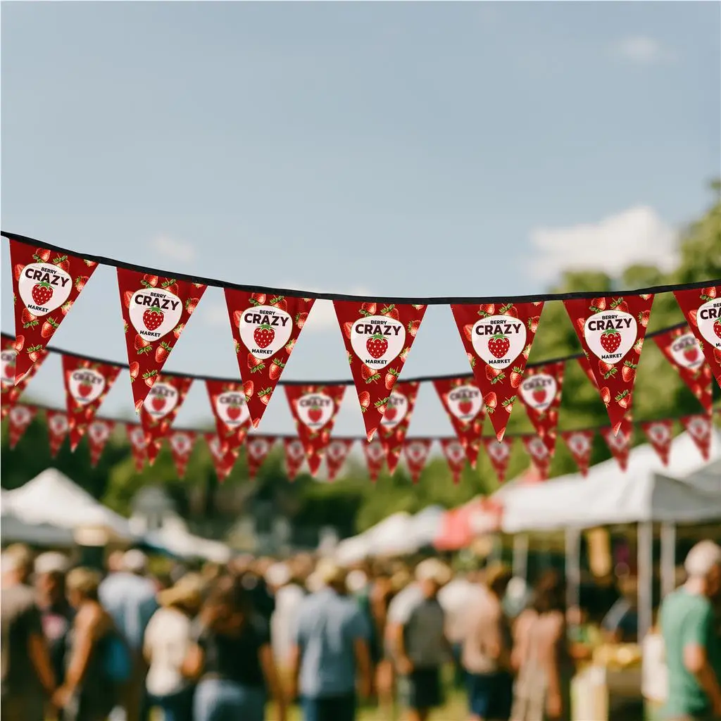 Sublimated Single-Sided Polyester Triangle Bunting - 10m