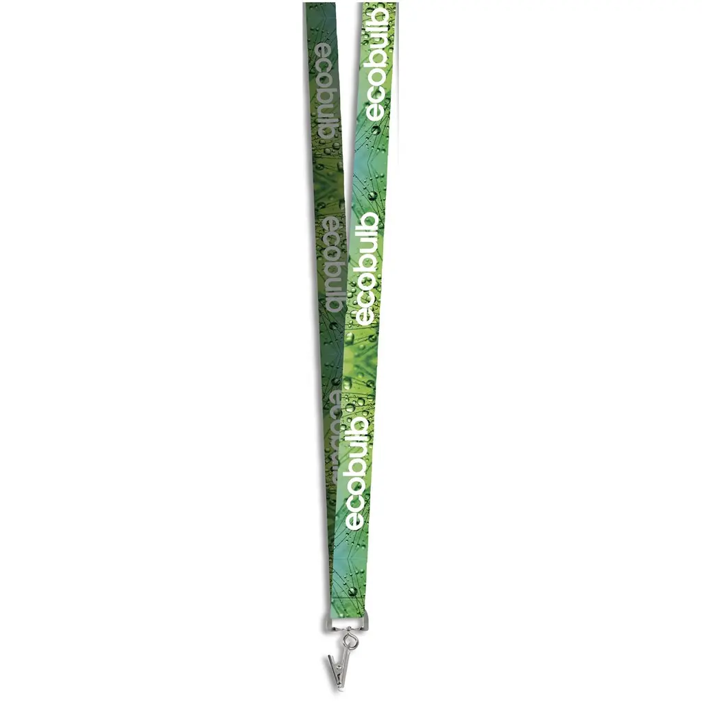 Altitude Crocodile Clip Sublimation Satin Lanyard - Double Sided Print