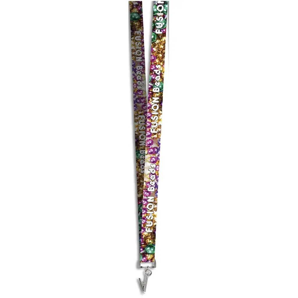 Altitude Crocodile Clip Sublimation Satin Lanyard - Double Sided Print