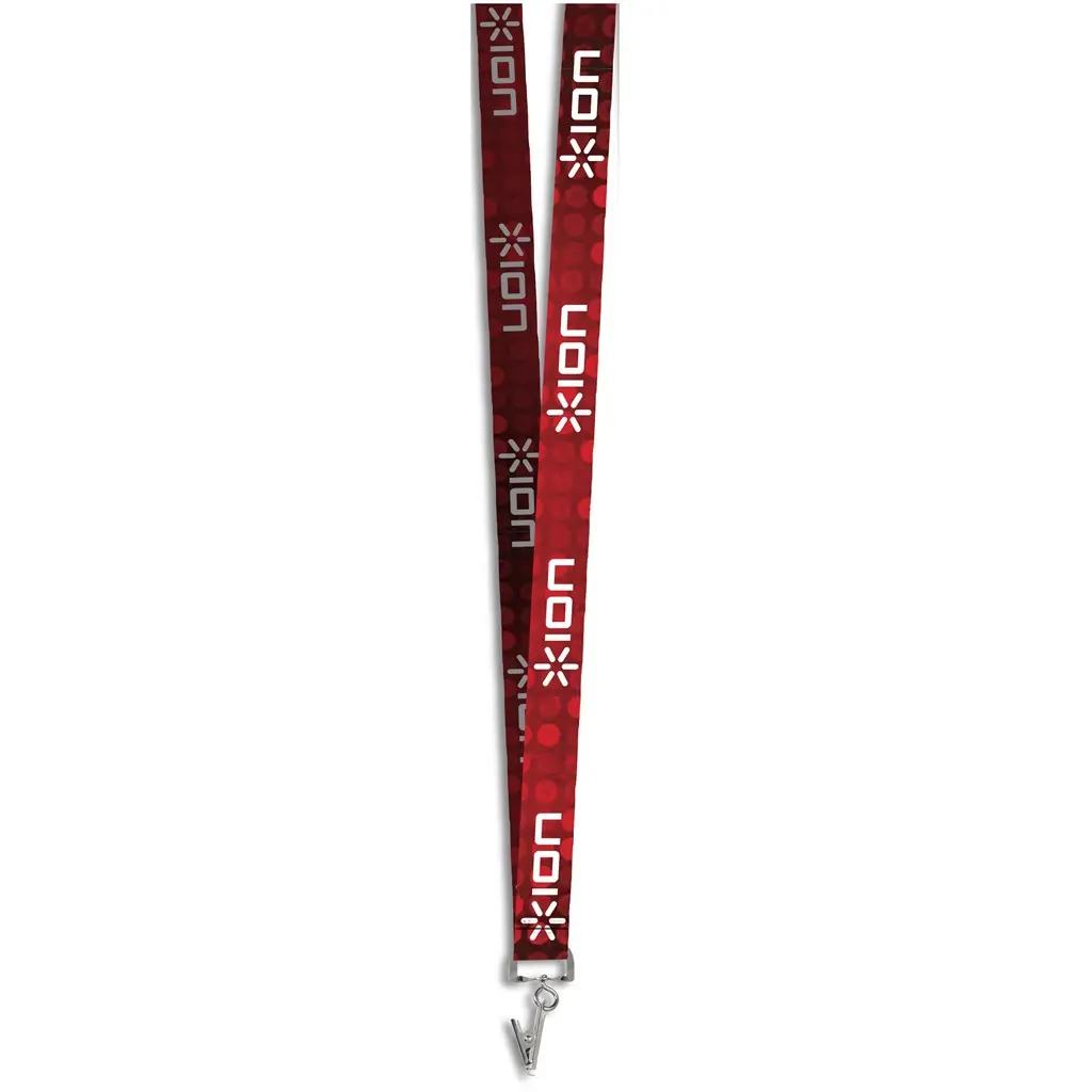 Altitude Crocodile Clip Sublimation Satin Lanyard - Double Sided Print