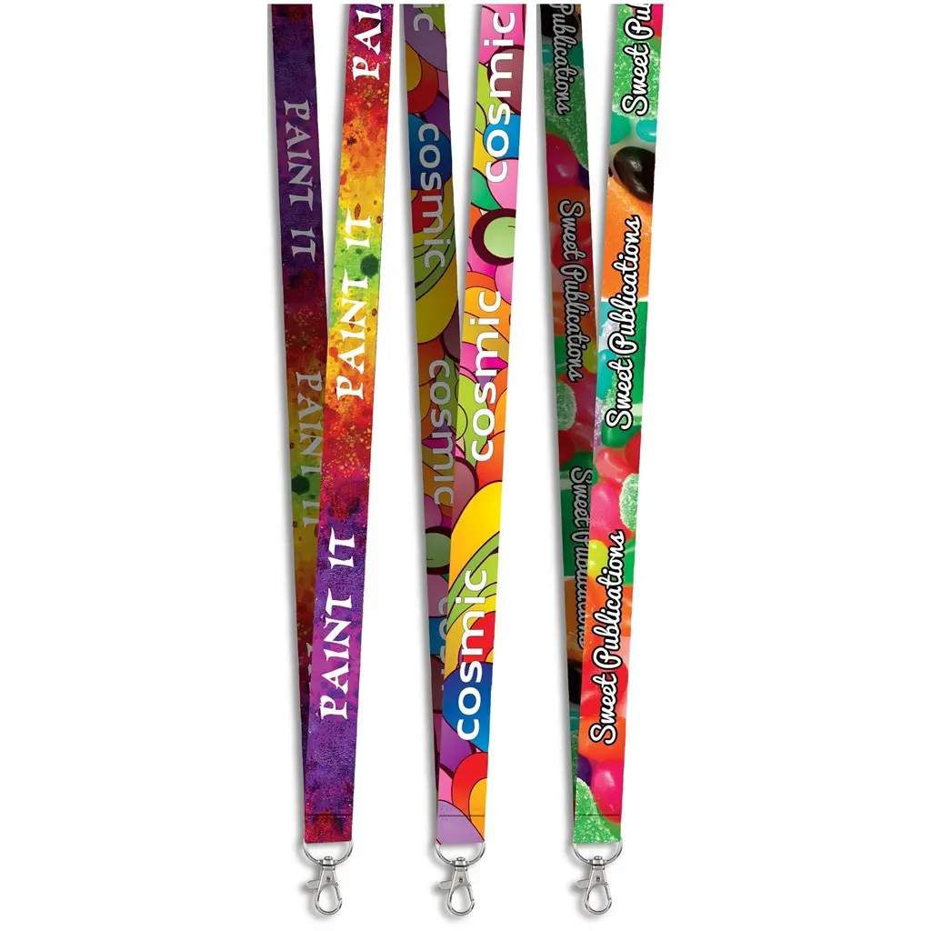Altitude Snap Hook Clip Sublimation Satin Lanyard - Double Sided Print