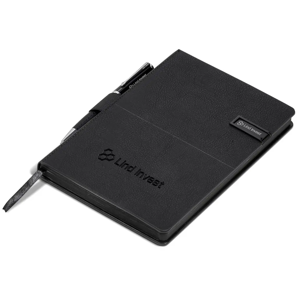 Alex Varga Corinthia Flash Drive Notebook & Pen Set
