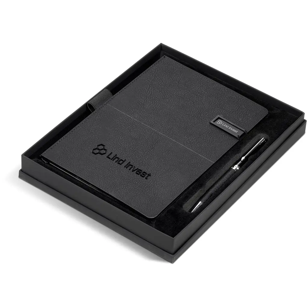 Alex Varga Corinthia Flash Drive Notebook & Pen Set