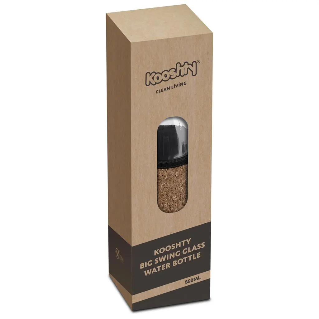 Kooshty Kork Hands-Free Glass Water Bottle