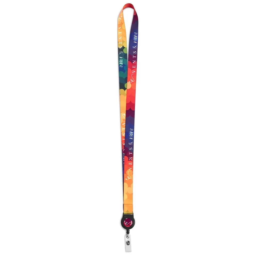 Altitude Badge Reel Double-Sided Satin Lanyard