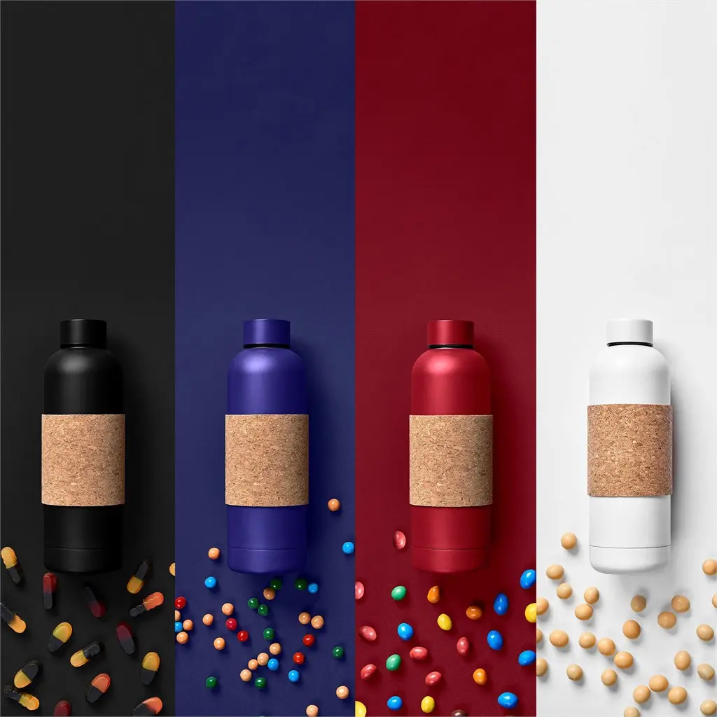 Kooshty Bermuda Kork Recycled Stainless Steel Water Bottle