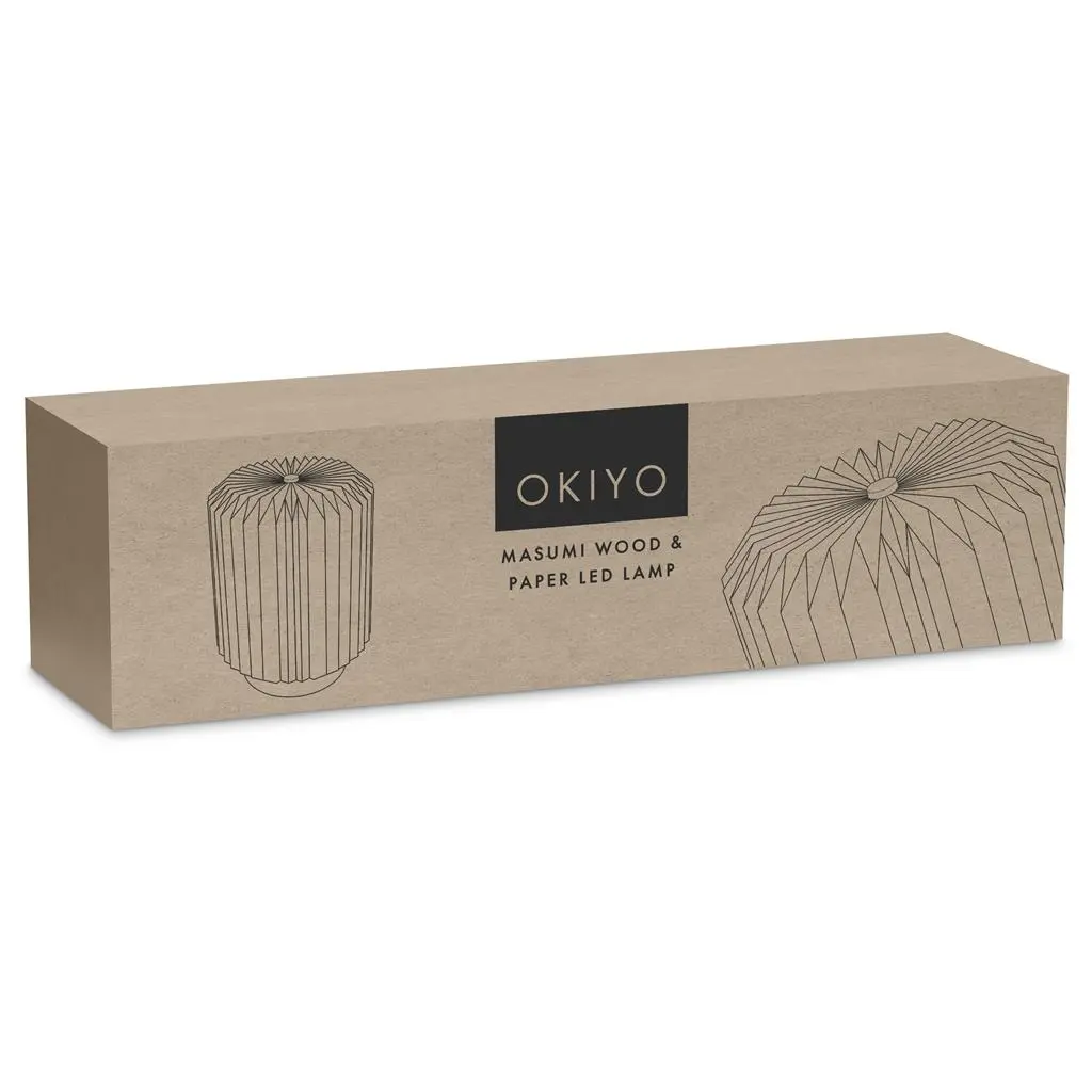Okiyo Masumi Wood & Paper LED Lamp