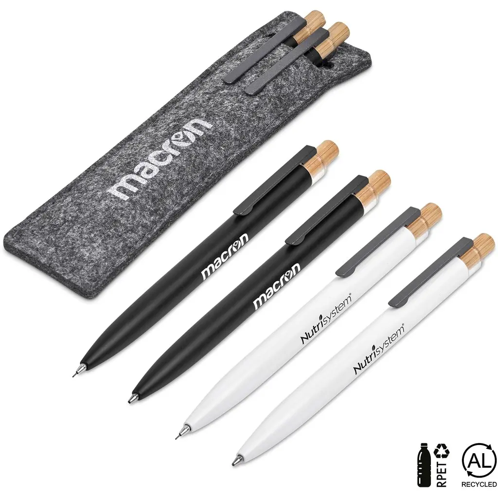 Okiyo Mimo Recycled Aluminium Ball Pen In Pouch