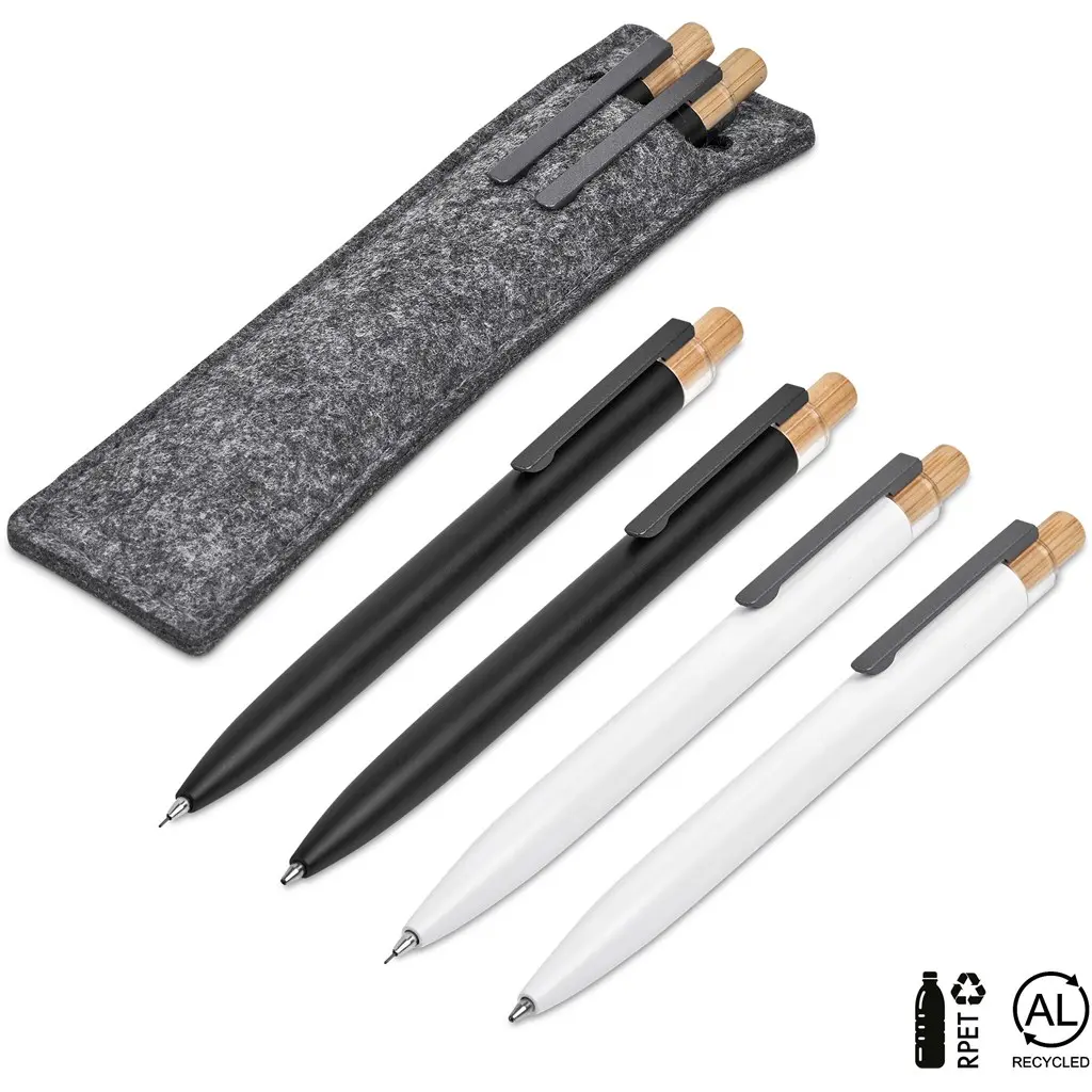 Okiyo Mimo Recycled Aluminium Ball Pen In Pouch