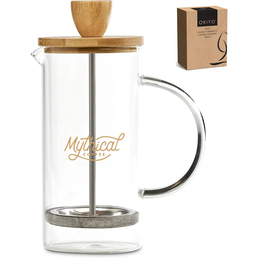 Okiyo Osu Glass & Bamboo Coffee Plunger