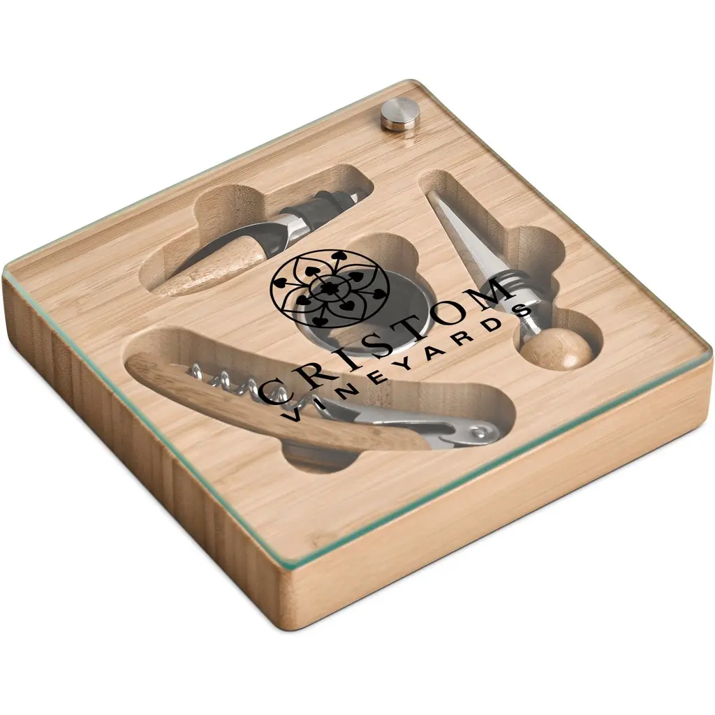 Okiyo Budonoki Bamboo Wine Accessories Set