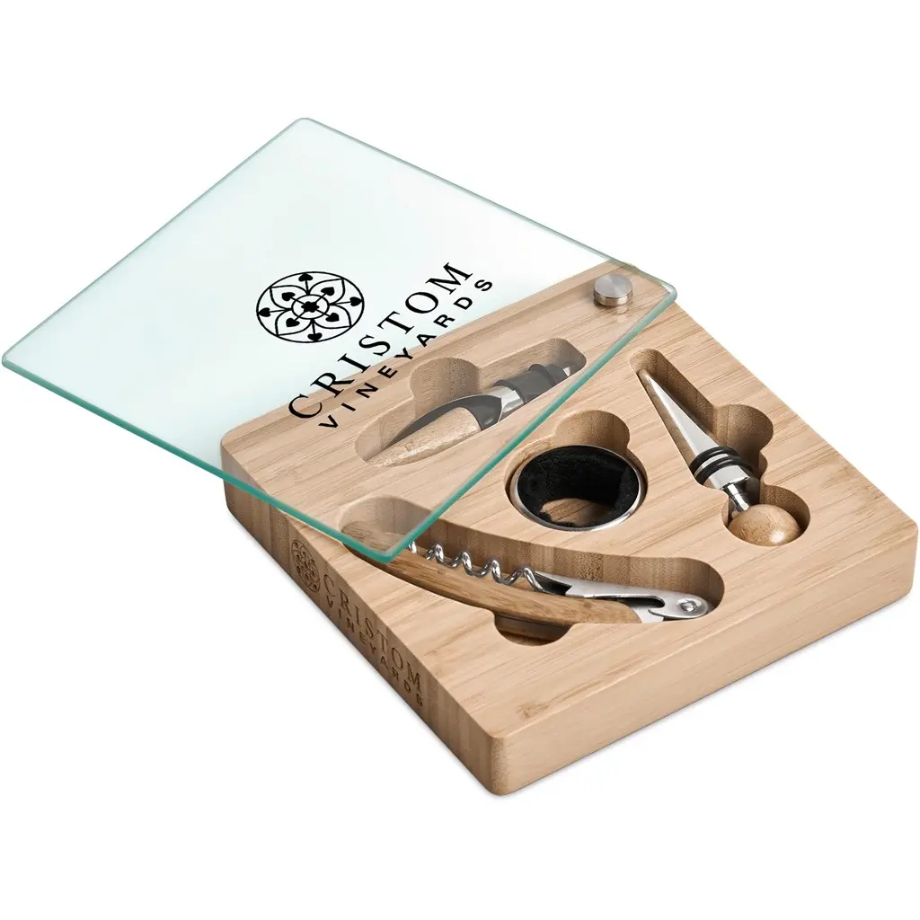 Okiyo Budonoki Bamboo Wine Accessories Set