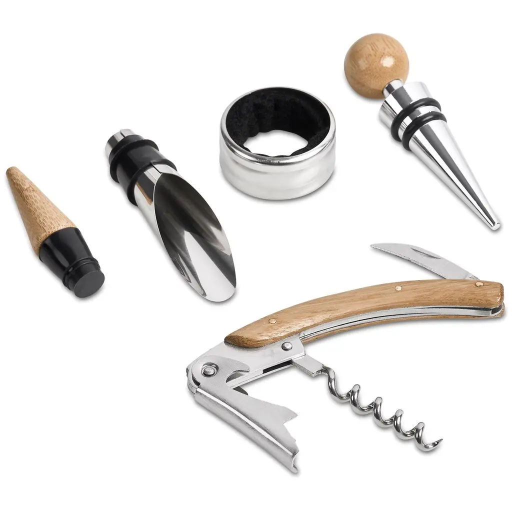 Okiyo Budonoki Bamboo Wine Accessories Set