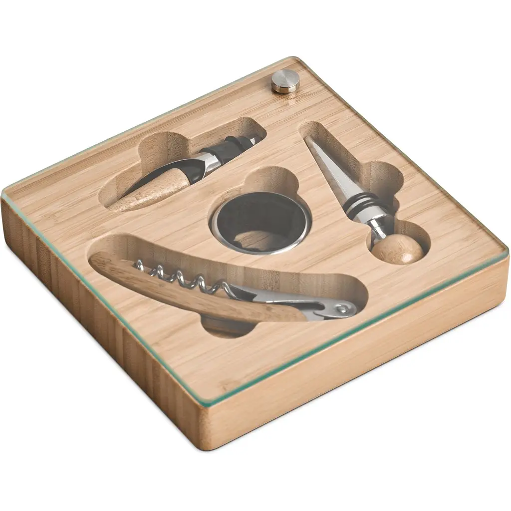 Okiyo Budonoki Bamboo Wine Accessories Set