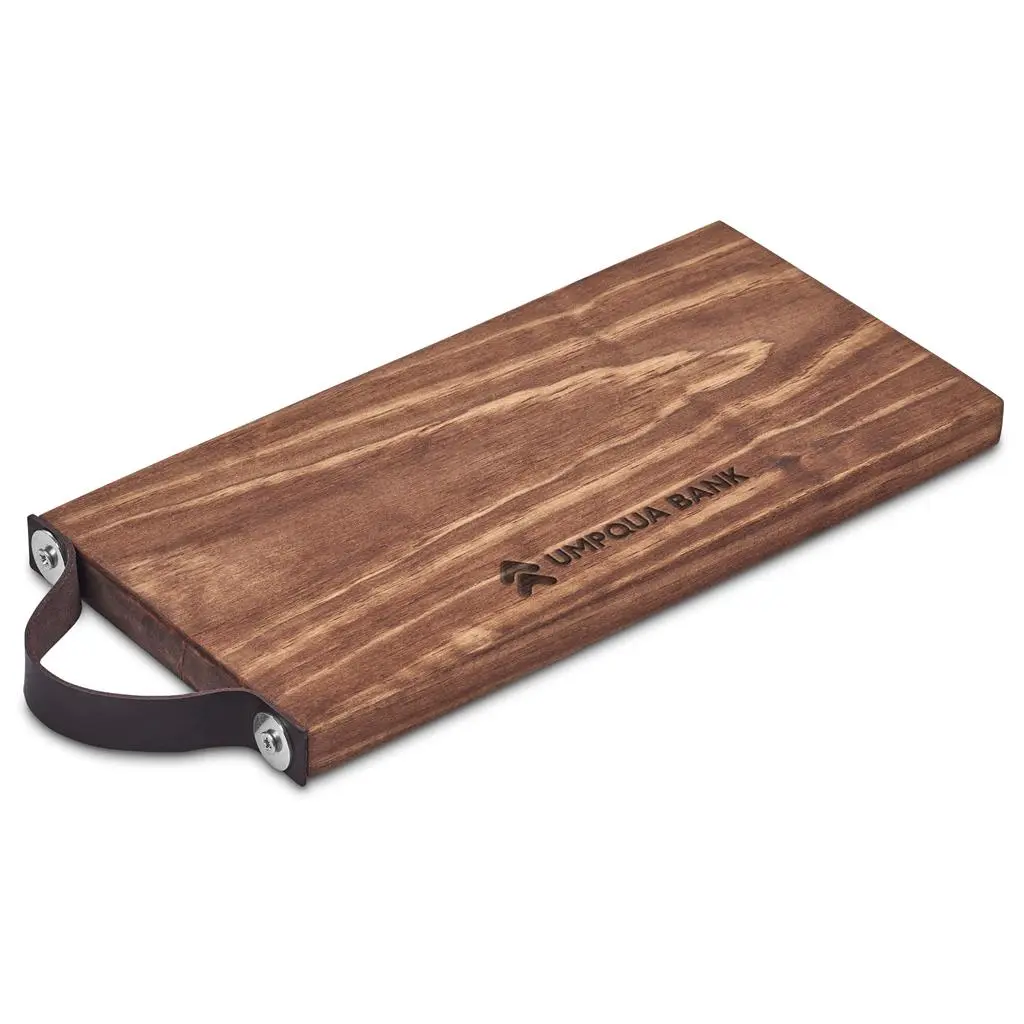 Serendipio Small Team Time Wooden Tray with Leather Strap