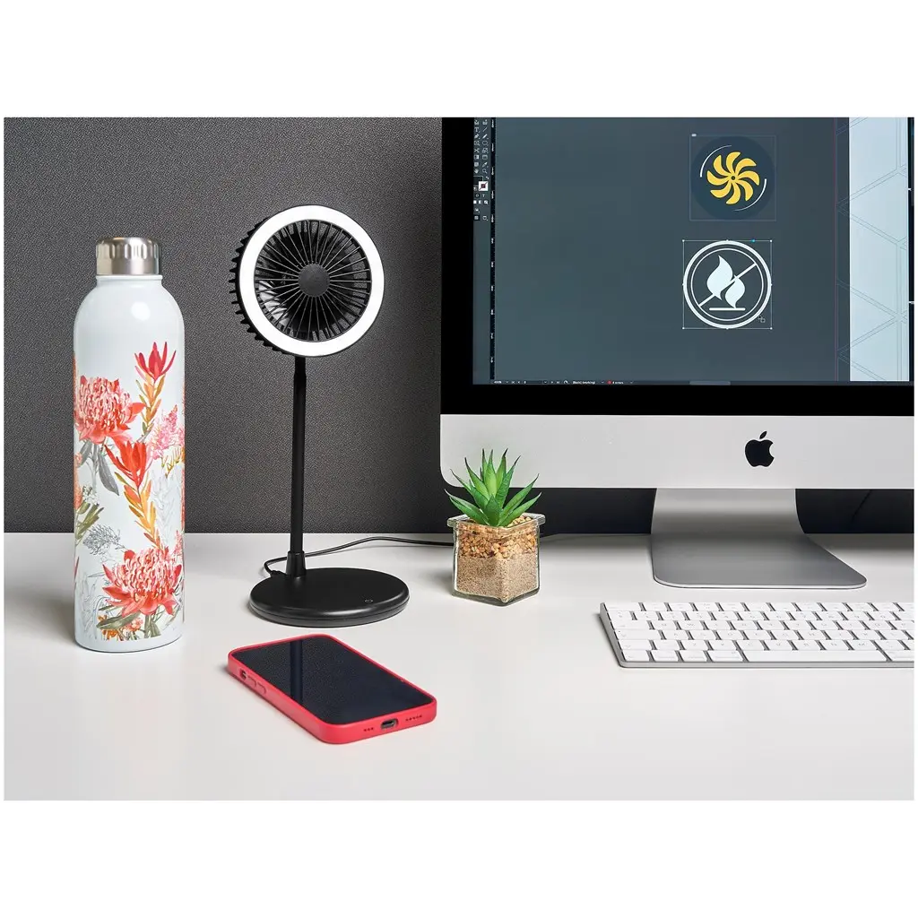 Altitude Light Breeze LED Ring Light Desk Fan