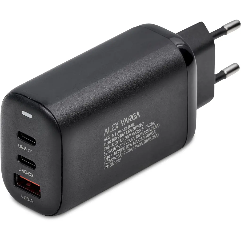 Alex Varga Alfonta Quick Charge 3.0 & Power Delivery 65W Wall Charger