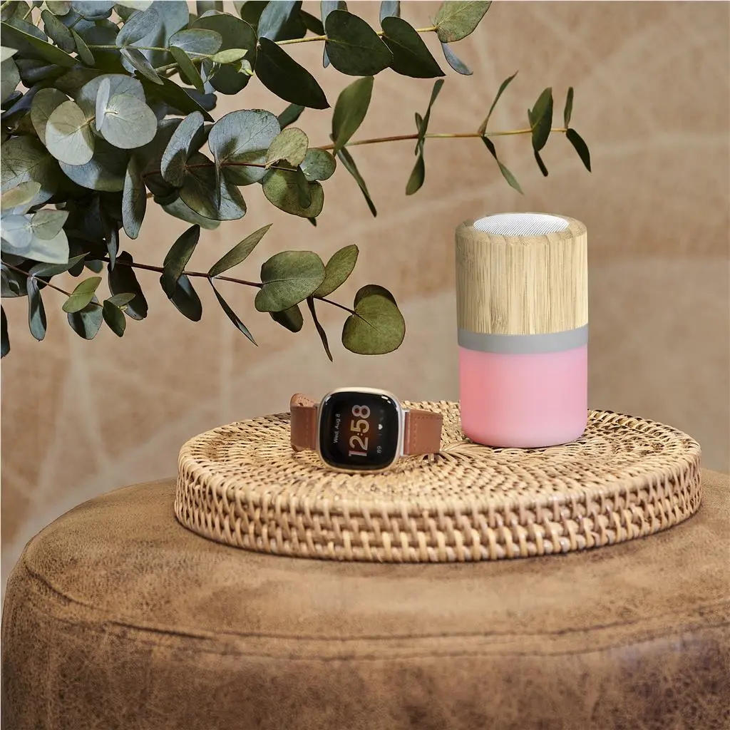 Okiyo Heiwa Bamboo Bluetooth Speaker & Night Light