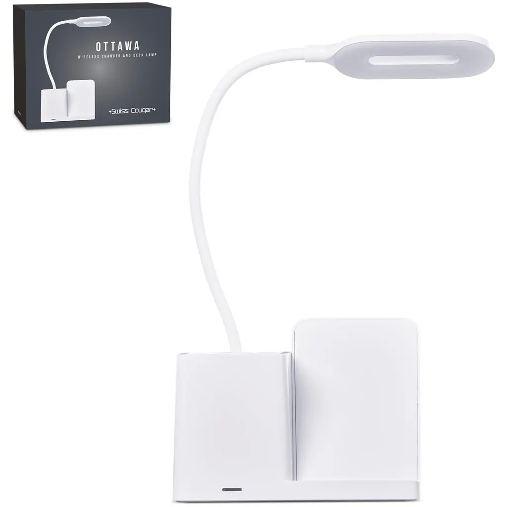 Swiss Cougar Ottawa Wireless Charger And Desk Lamp