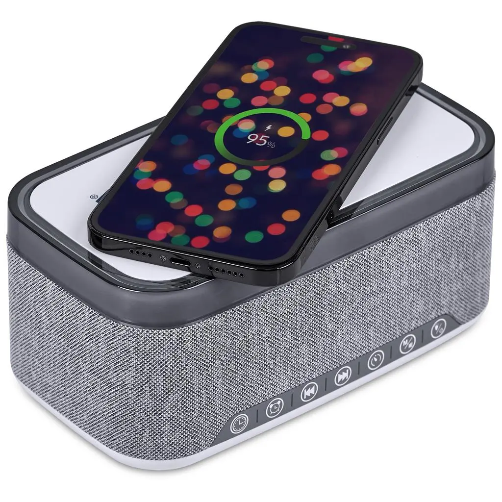 Serendipio Cumberland 10W Bluetooth Speaker Wireless Charger & Clock