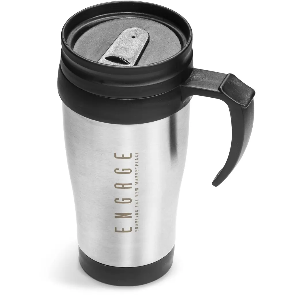 Arabica Stainless Steel & Plastic Double-Wall Mug