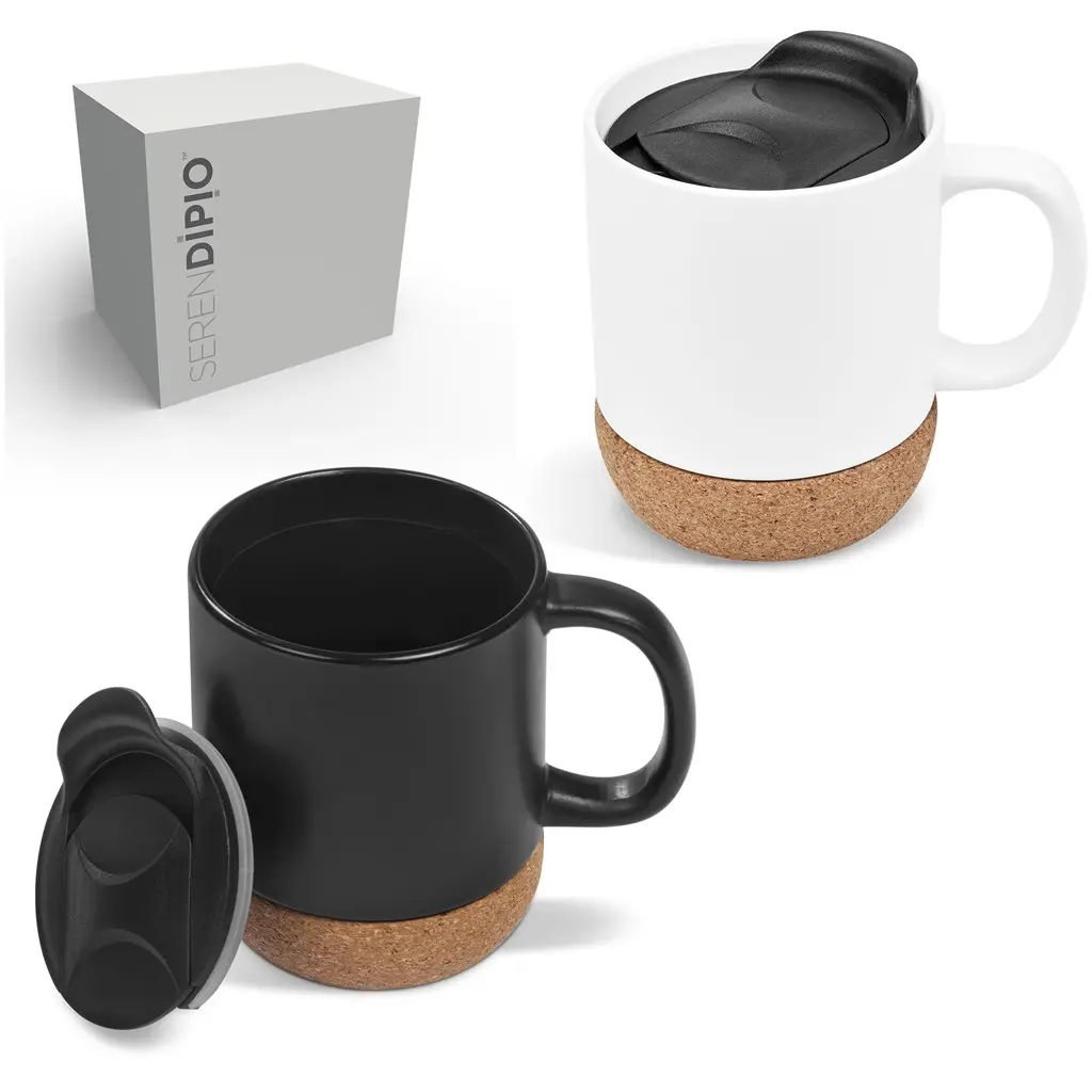 Serendipio Sienna Cork & Ceramic Coffee Mug