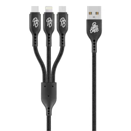 Pro Bass Braided 3 in 1 Charge Cable