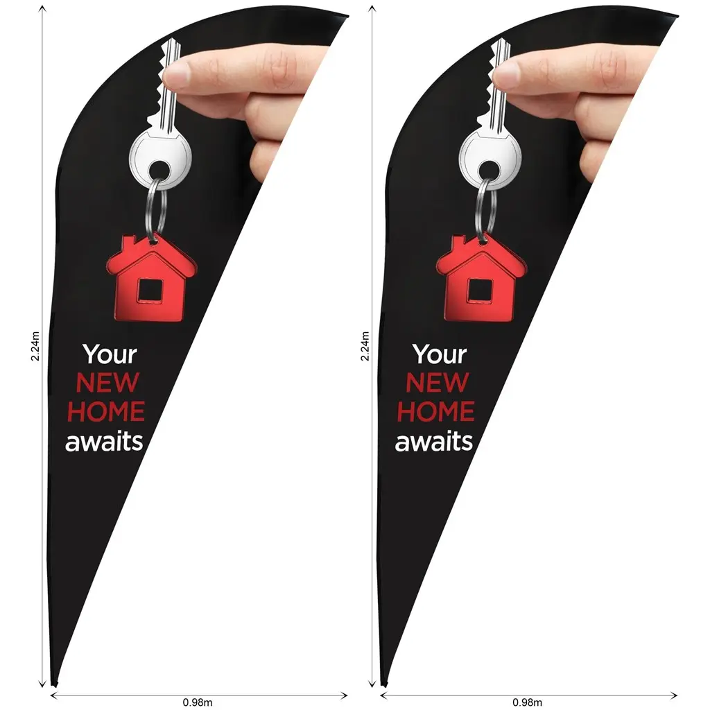 Replacement Skin Legend 2m Sharkfin Flying Banner - Set Of 2
