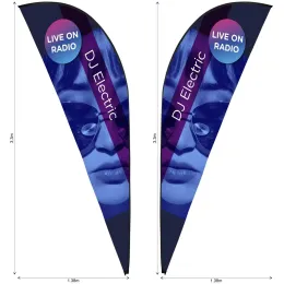 Replacement Skin Legend 3m Sharkfin Double-Sided Flying Banner