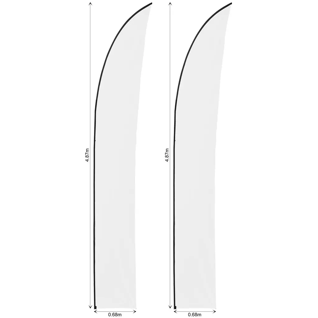 Replacement Skin Legend 4m Arcfin Flying Banner - Set Of 2