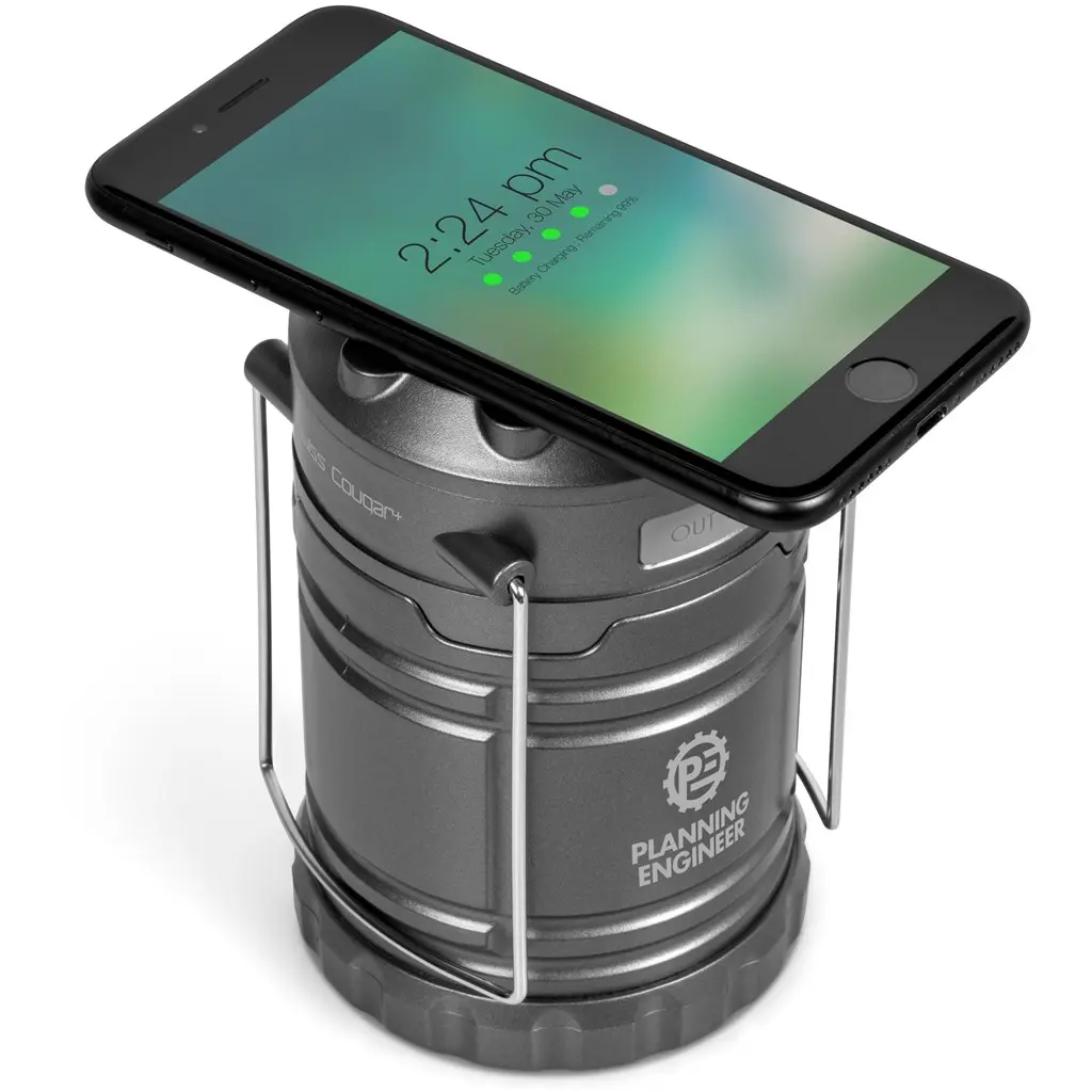 Swiss Cougar Cape Town Lantern & Wireless Charging Power Bank - 4000mAh