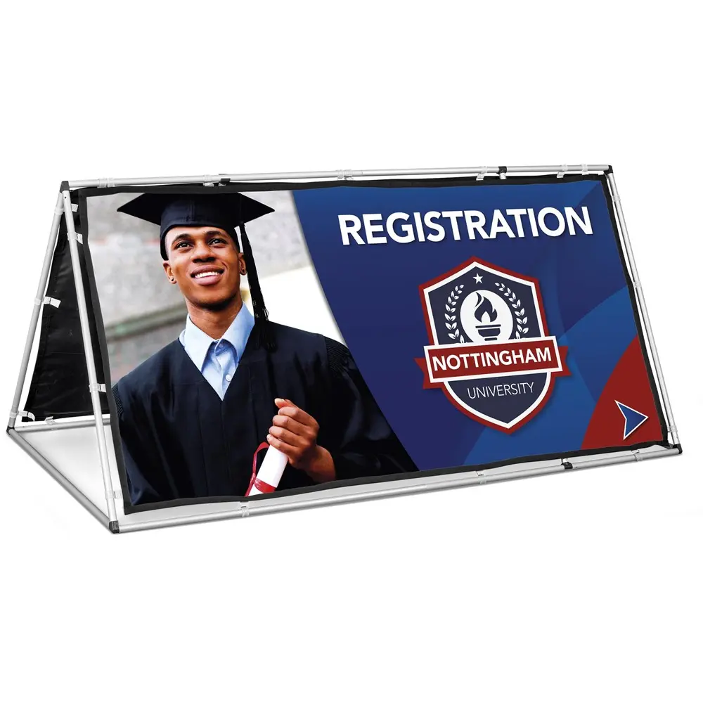 Fade Resistant A-Frame Banner With Fabric Print - 2m x 1m