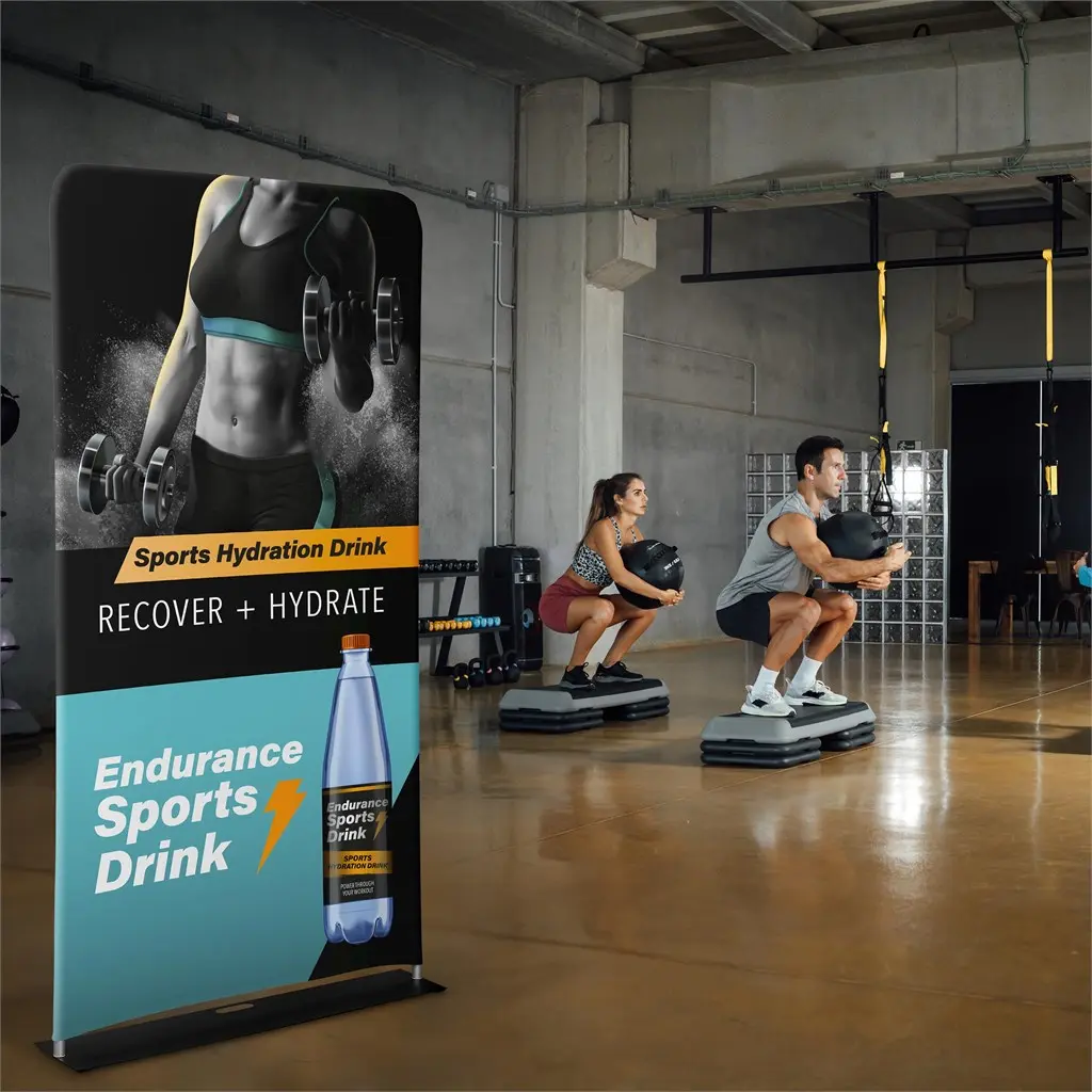 Double Sided Fabric Tube System Display - 1.2m
