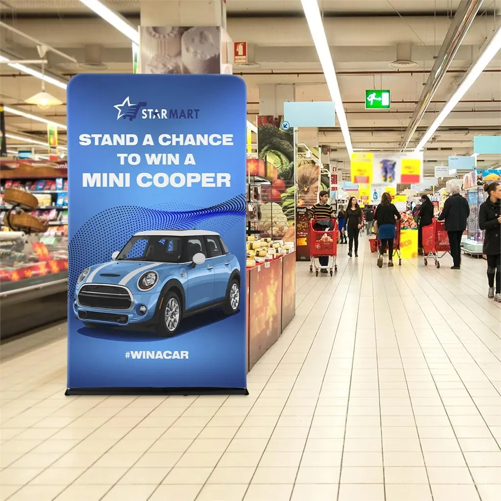 Double Sided Fabric Tube System Display - 1.5m