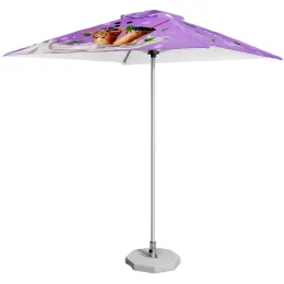 Sublimated Parasol Single Round Pole - 2m x 2m